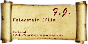 Feierstein Júlia névjegykártya