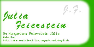 julia feierstein business card